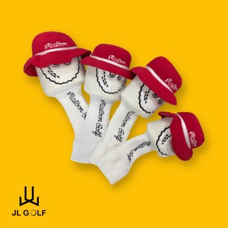 Cover Gậy Golf Malbon Noel, bộ bao phủ gậy golf Malbon 1 set Màu Trắng