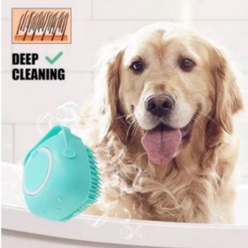 Elsabell. Bàn chải tắm cho chó mèo - Bàn chà lông găng tay massage cho cún và mèo