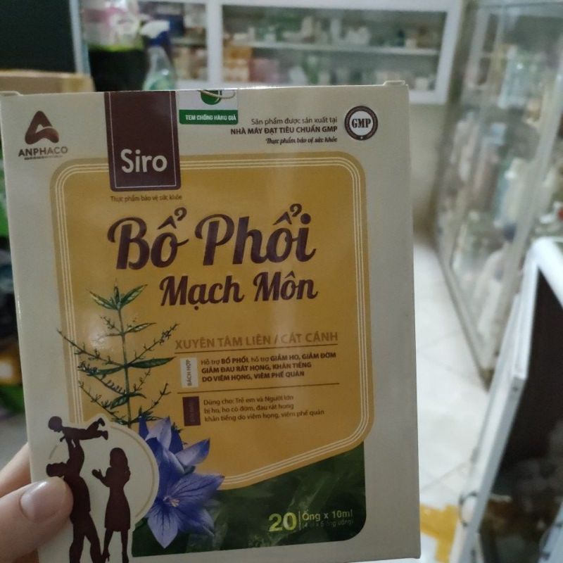 Bổ phổi mạch môn hộp 20 ống