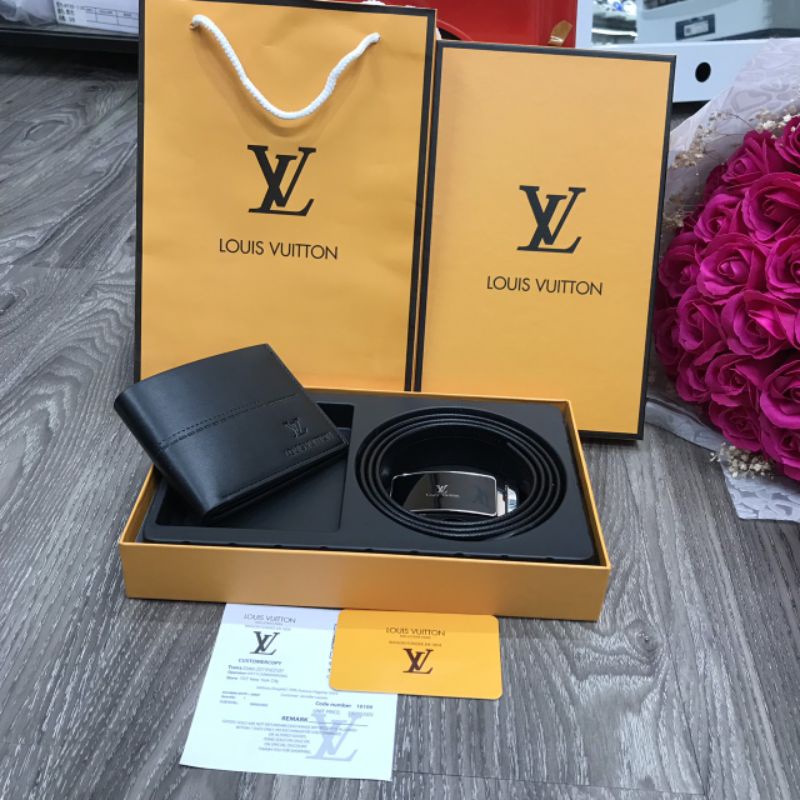 Combo Ví Da Thắt Lưng Nam Fullbox, Set Bóp Nam Kèm Dây Nịt Nam Đẹp cao cấp tặng quà sinh nhật lưu niệm cho nam