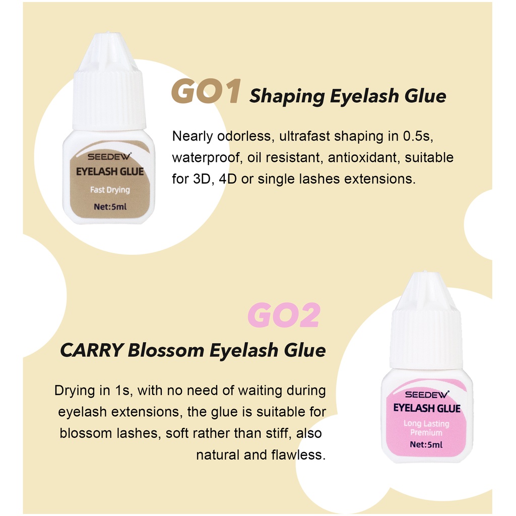 NAGARAKU SEEDEW Keo Nối Lông Mi 5ml Lâu Trôi Nhanh Khô Không Mùi Màu Đen Keo Dán Mi Định Hình Keo Dán Mi Hoa Keo Đen 2s Keo Chống Dị Ứng Không Mùi