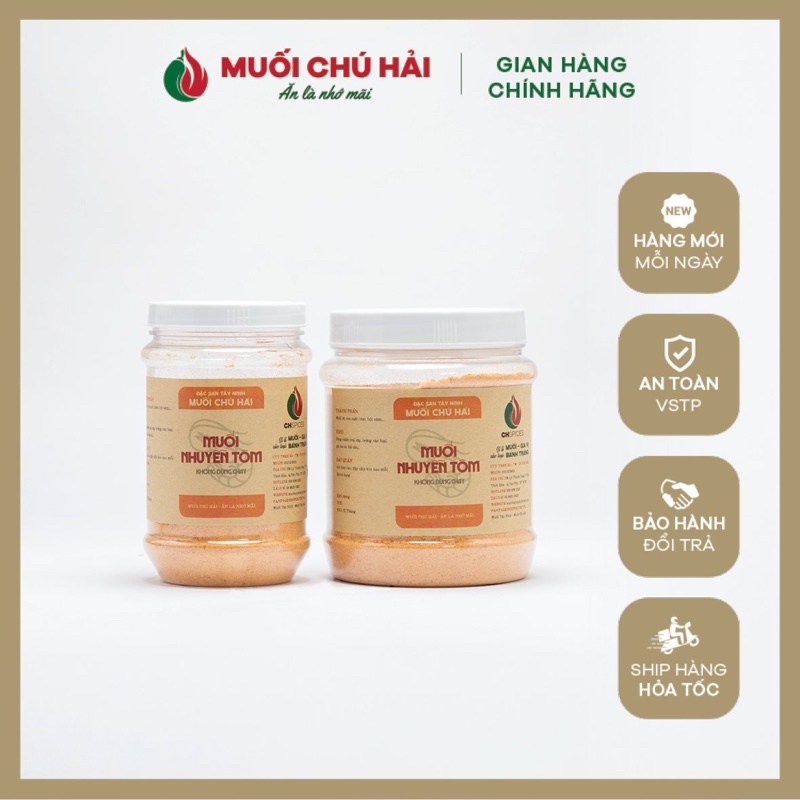 Muối nhuyễn tôm Tây Ninh Chú Hải loại ngon có hủ nhỏ ship hoả tốc