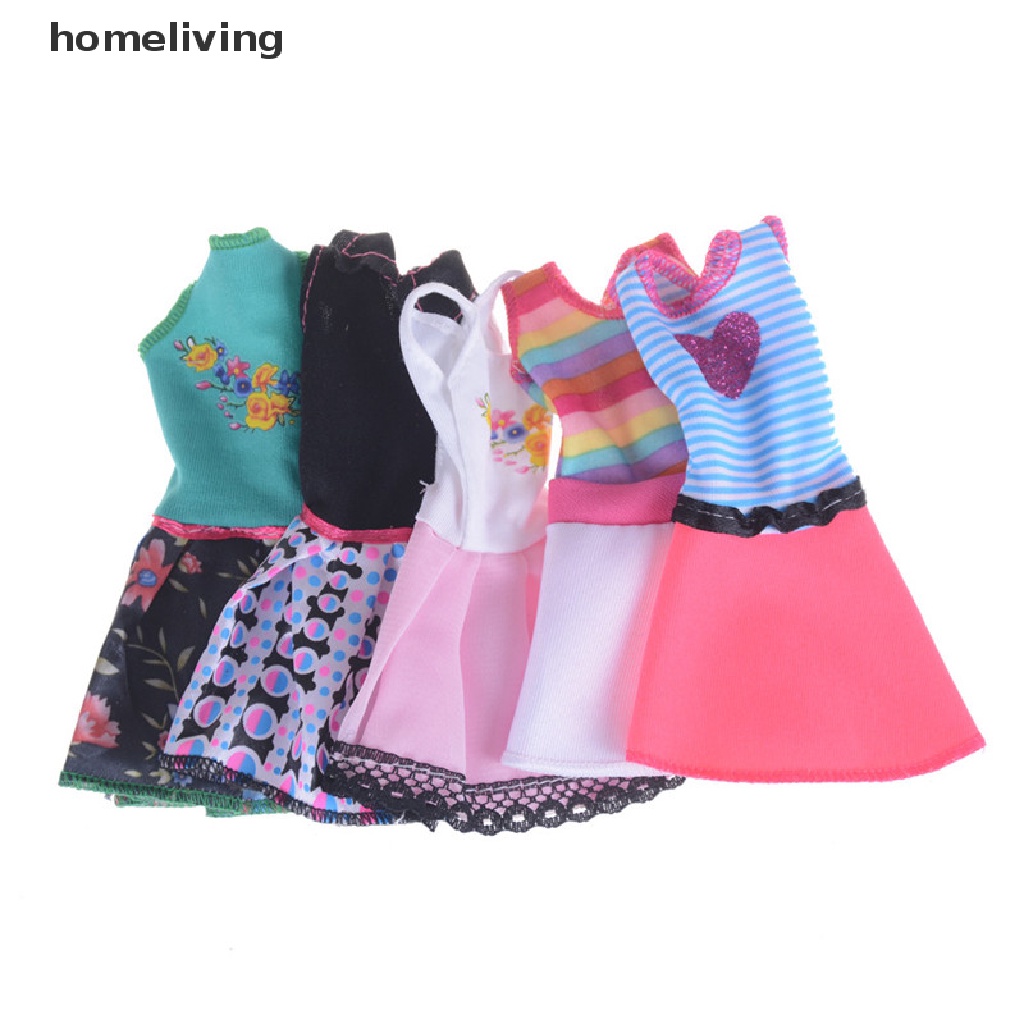 Set 5 Bộ Quần Áo Thời Trang Cho Búp Bê