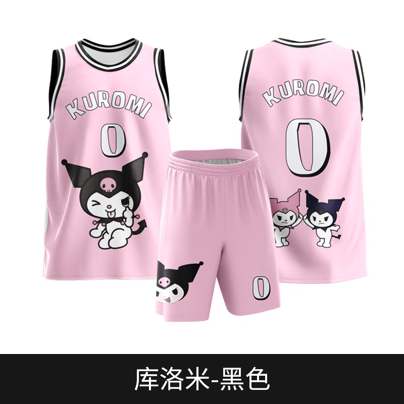 Bộ Đồng Phục Chơi Bóng Rổ In Hoạ Tiết Gấu Và Dâu Tây Dễ Thương Xinh Xắn Cho Bé