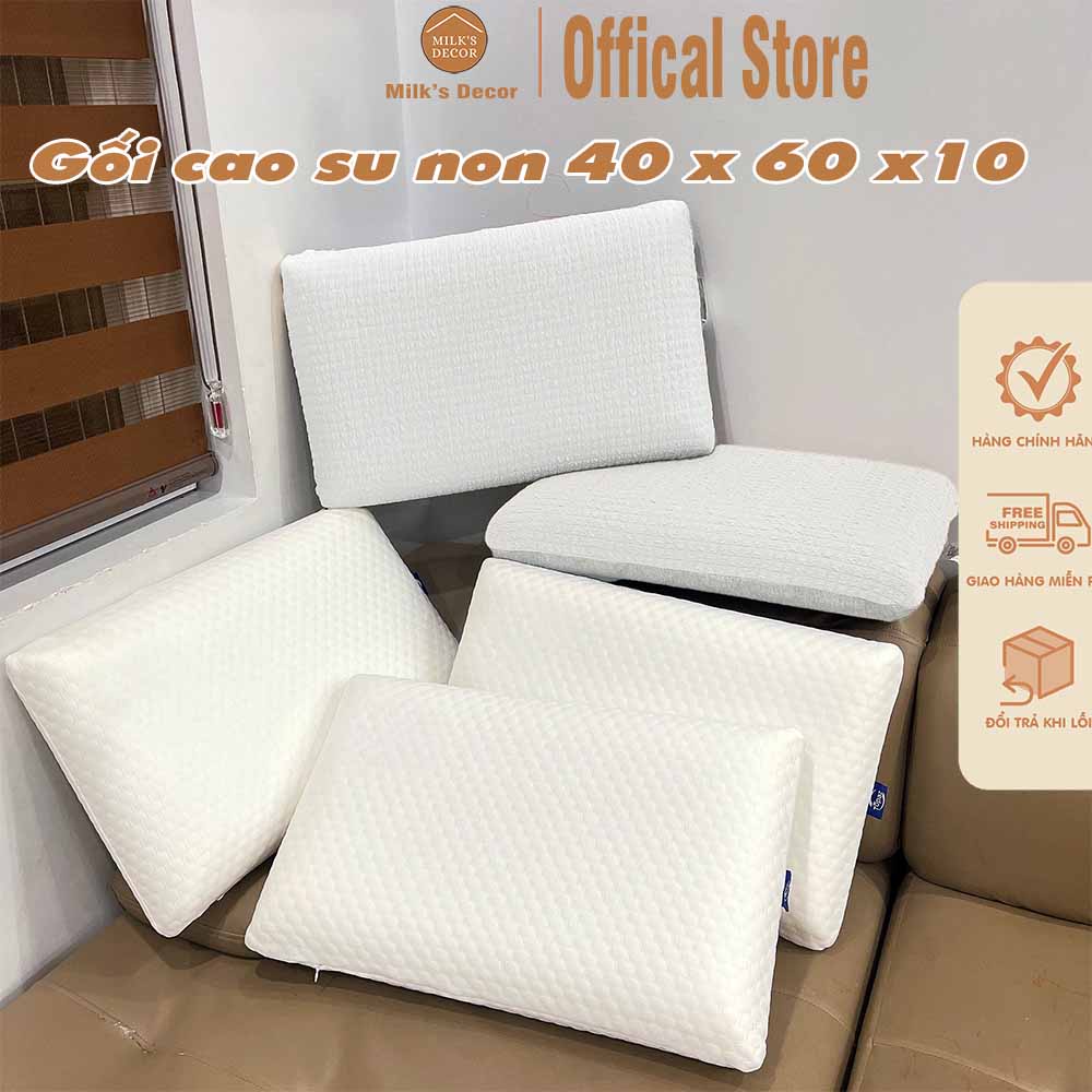 Gối cao su non người lớn, gối Memory Foam tự nhiên cao cấp nâng đốt sống cổ chống ngủ ngáy chăm sóc giấc ngủ mỗi ngày