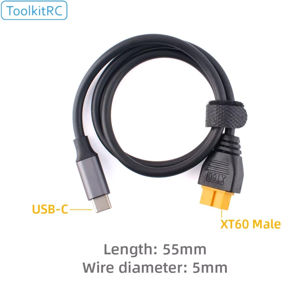Cáp Sạc toolkitrc SC100 Type-C Sang XT60 Cho Bộ Sạc toolkitrc M7 M6 M6D M8S