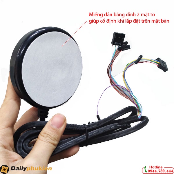 Nút nguồn đa năng AONE tròn dán cho phòng net dailyphukien