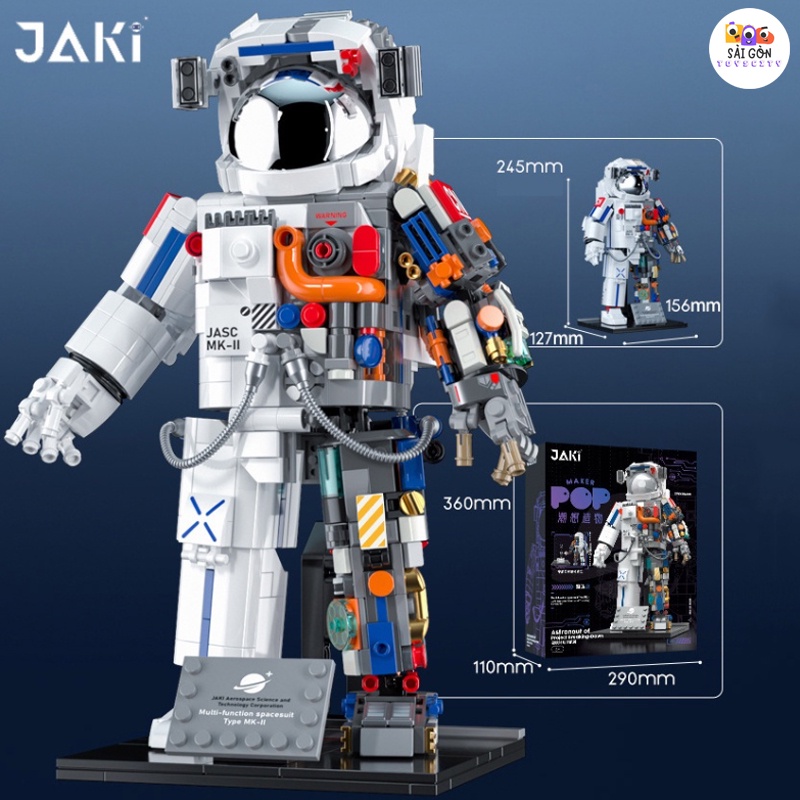 Đồ Chơi Lắp Ráp Mô hình Trưng Bày Phi Hành Gia Dawn Astronaut JAKI 9106 Với 800 Mảnh Chi Tiết