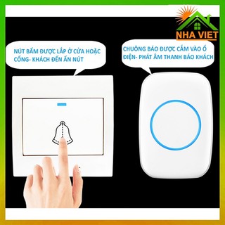 Chuông cửa không dây dùng pin cao cấp thông minh báo khách