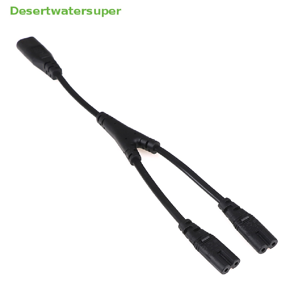 Dây Cáp Nguồn Chia Chữ Y 8 male Đến 2 female IEC 320 C8 Sang 2xC7 Y ,IEC 2pin