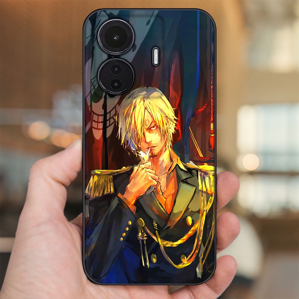 Ốp lưng Vivo T1 5G viền đen in hình Sanji One Piece Đảo Hải Tặc