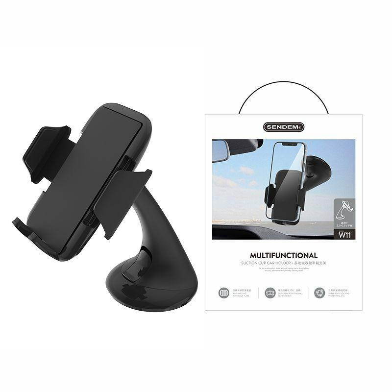 Giá đỡ trên oto Sendem W11 kẹp điện thoại ,đế hút chân không,xoay 360 độ