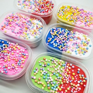 Slime dạng âu to xốp cốm thạch đất sét bùn cực đẹp mix 2 màu Đồ chơi slam chất nhầy ma thuật squishy