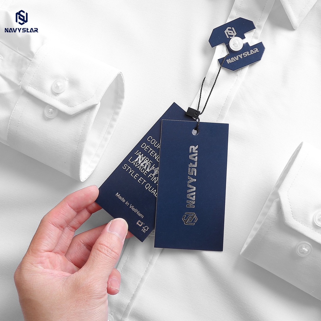 BIGSIZE NAM 80-140KG ÁO SƠ MI TRẮNG TAY DÀI SD012 2BIG NAVY STAR