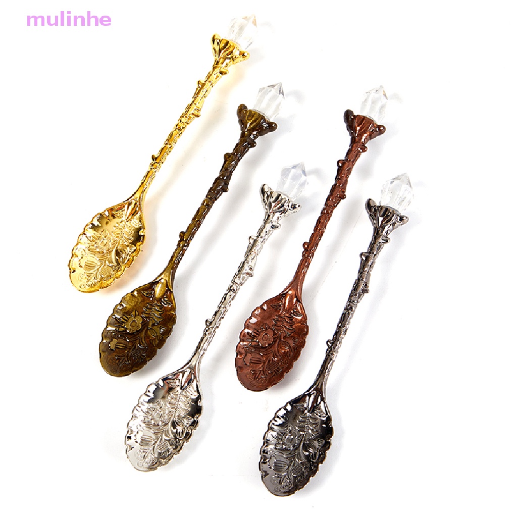 1 Muỗng Uống Cà Phê Chạm Khắc Hoa Văn Phong Cách Vintage