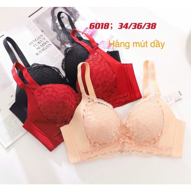 Áo lót su phối ren Sister hood Siêu dày nâng đẩy ngực cao cấp