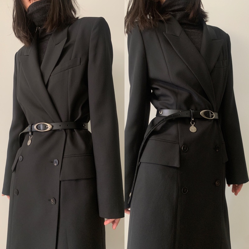 Dây Nịt Da PU Đính Đá Phong Cách Hàn Quốc Thời Trang Cho Nữ