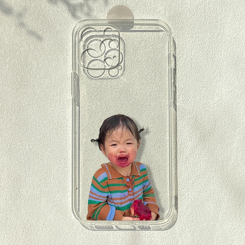 Ốp lưng iphone cạnh vuông em bé mếu máo siêu dễ thương cho 6/6splus/7/7plus/8/8plus/x/xr/xs/11/12/13/14/pro/max