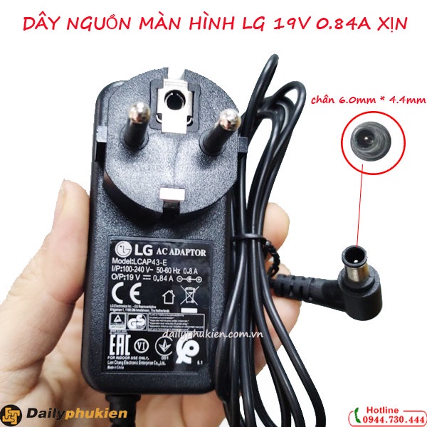 Cục nguồn cho  màn hình LG 19V 0.8A / 0.84a dailyphukien