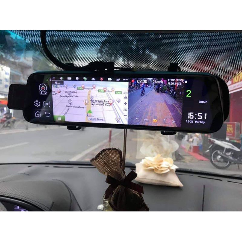 CAMERA HÀNH TRÌNH GƯƠNG Z55 CẢNH BÁO DẪN ĐƯỜNG GIẢI TRÍ ANDROI PRO