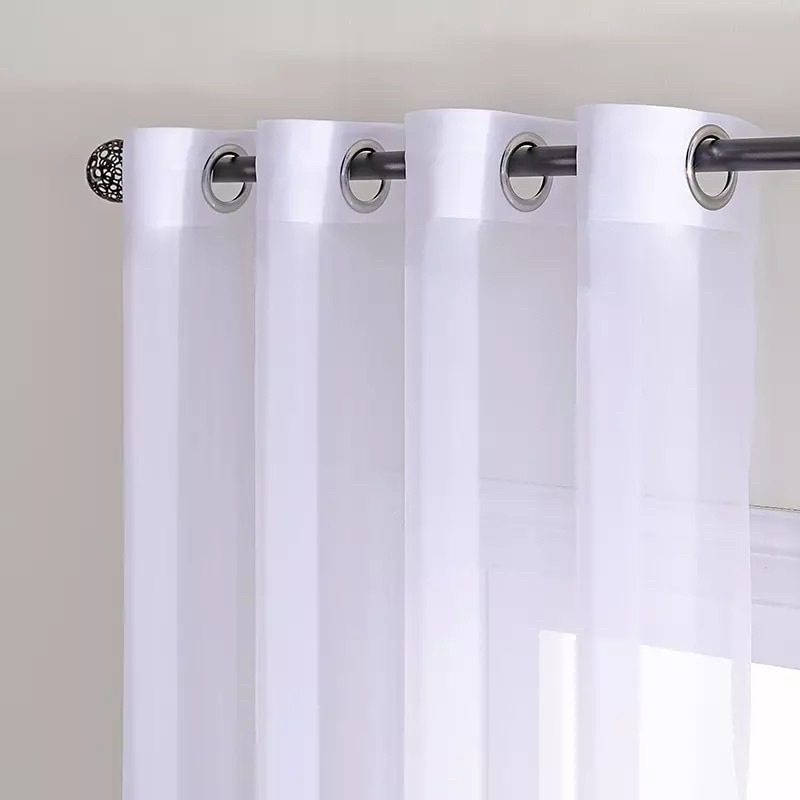 Rèm voan trắng trang trí decor, rèm voan dán tường siêu tiện lợi