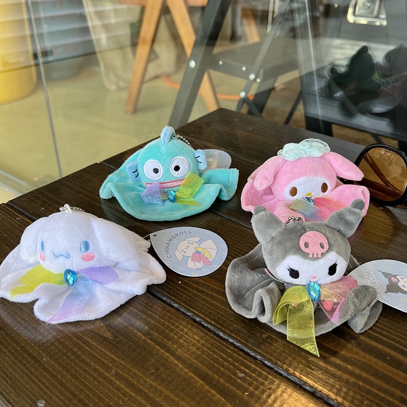 SANRIO Móc Chìa Khóa / Tiền Xu Hình Kuromi Kitty My Melody Cinnamoroll Nhồi Bông Hoạt Hình Đáng Yêu