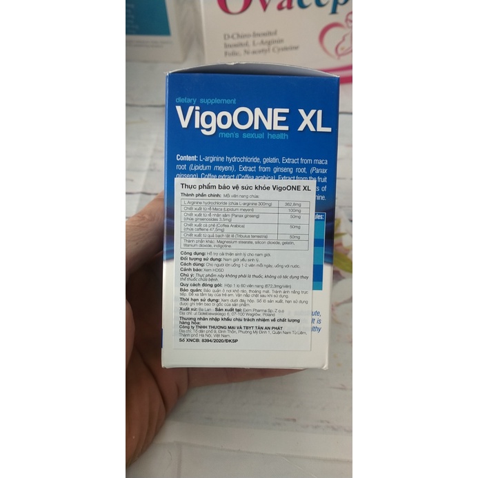 Viên Uống Cải Thiện SInh Lý Nam VigoOne XL 600mg 60 Viên