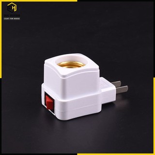 Đui đèn E27 xoay 360 độ có công tắc cắm trực tiếp ổ điện tiện lợi Đức Huỳnh DN090
