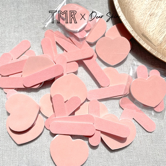 Dũa móng tay TMR Cute Mini - Trái Tim set, định hinh móng, dũa móng 2 mặt chất lượng cao