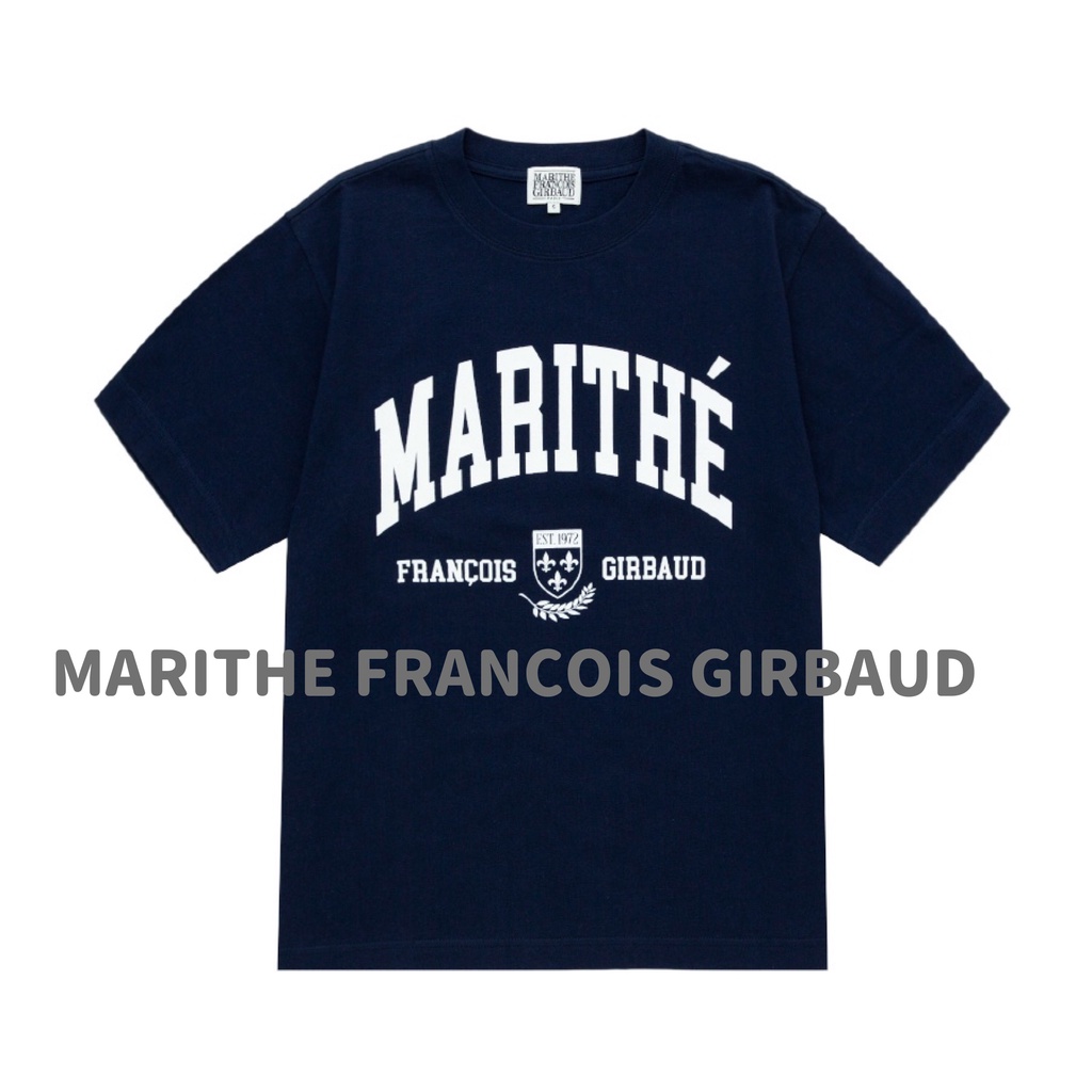 MARITHE FRANCOIS GIRBAUD Áo thun in hình Hàn Quốc cổ tròn tay ngắn dáng rộng