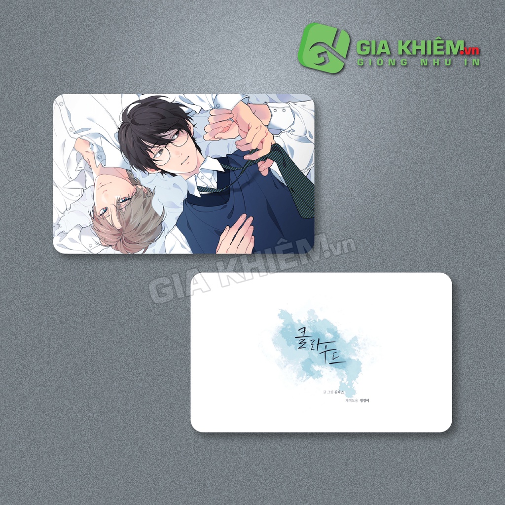 Hàng có sẵn Card bo góc giấy truyện LOST IN THE CLOUD size 9x5.5cm