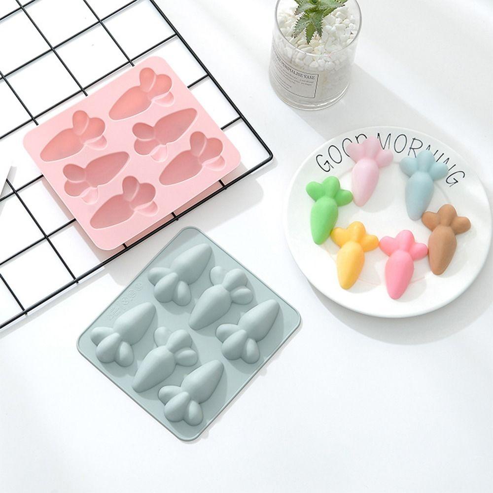 Khuôn Silicone Làm Xà Phòng 6 Ngăn Tạo Hình Lễ Phục Sinh Độc Đáo
