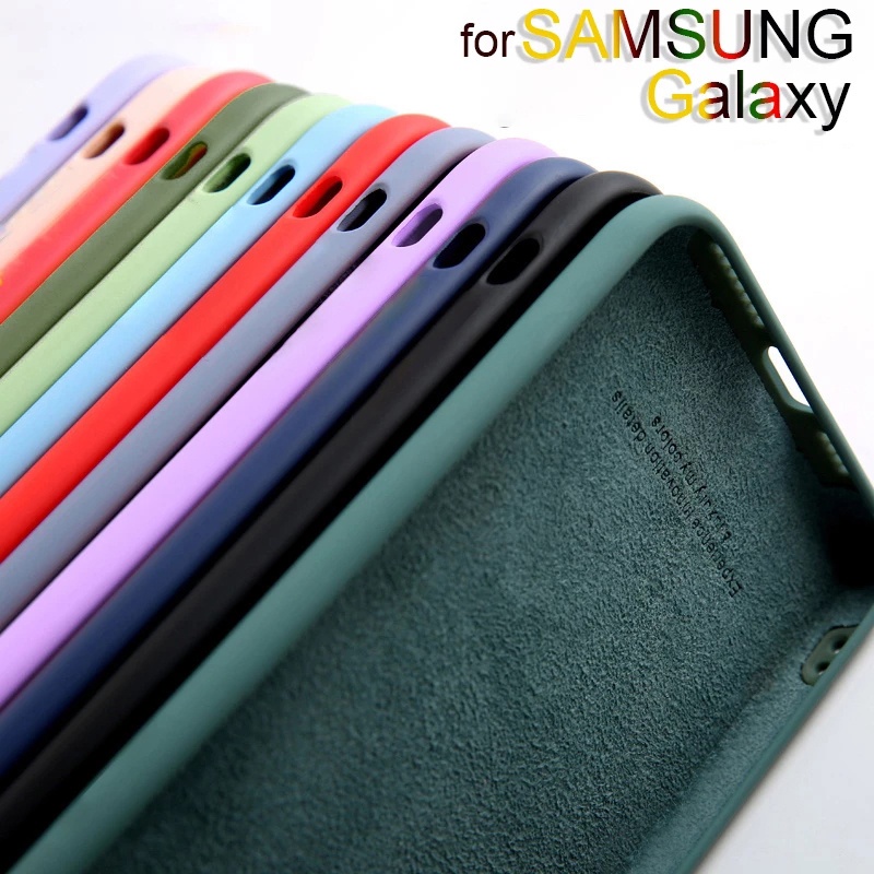 Ốp lưng silicon lót nỉ cho Samsung ss Galaxy A54 A34 A24 A14 A04E A04s A04 A03s A03 A02s 4G 5G 2023