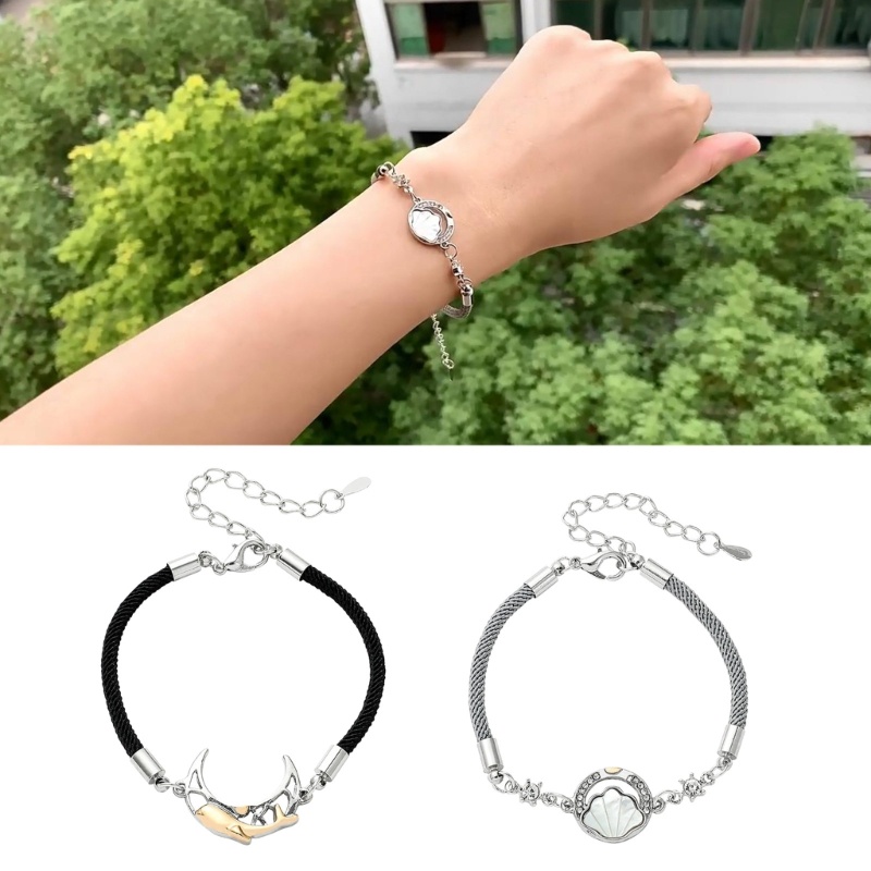 Vòng Tay Dây Bện Mặt Hình Vỏ Sò Mặt Trời Cá Voi Dành Cho Cặp Đôi