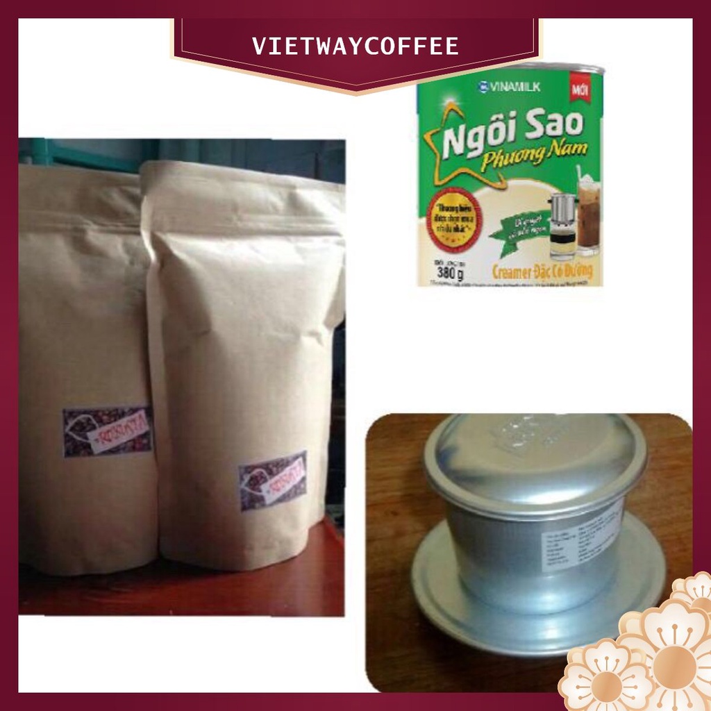Cà phê Robusta chế phin 3KG [Tặng phin nhôm + sữa pha cà phê]