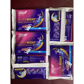 { XÃ KHO - Hàng km] COMBO 5 MIẾNG BVS DIANA  BAN ĐÊM  NIGHT 29 CM ,  DATE  11/2026