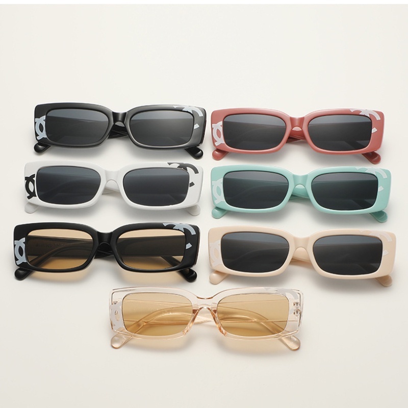 (KIQI-FASHION) COD Kính Mát Gọng Chữ Nhật Nhỏ Chống Tia UV Phong Cách Hàn Quốc Cho Nam Nữ