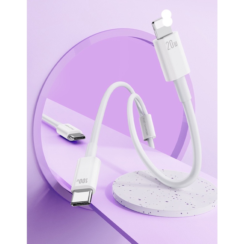 CHÍNH HÃNG Dây cáp 2 đầu wekome đa năng 100W 20W 2 đầu sạc nhanh IP 11 12 13 14 PRO PLUS MAX CÁC ĐIỆN THOẠI