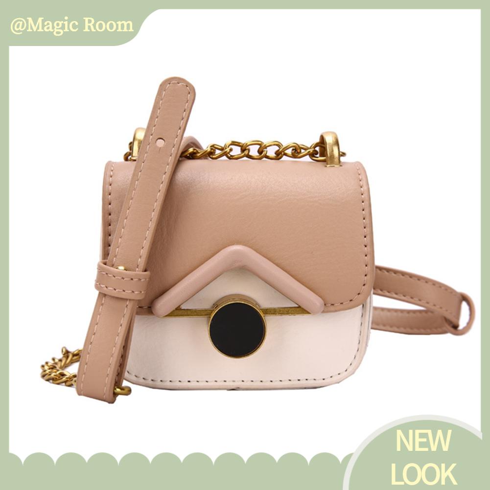 Babyfair Túi đeo vai nhỏ dễ thương Dây gọn PU có thể điều chỉnh đơn cho bé gái