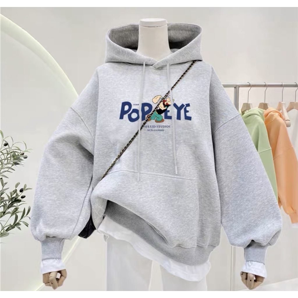 Áo Hoodie nữ nam unisex áo khoác nỉ bông tay bồng form rộng HANOVA chất liệu nỉ bông dày dặn | BigBuy360 - bigbuy360.vn
