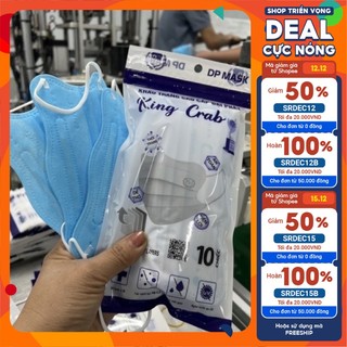 Set 10c Khẩu Trang Cua 4 Lớp King Crab Vina Mask