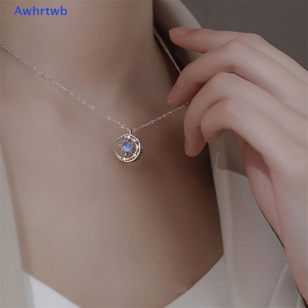 Vòng cổ Mặt Trăng Khuyết Đính Đá Phát Sáng Thời Trang Mới