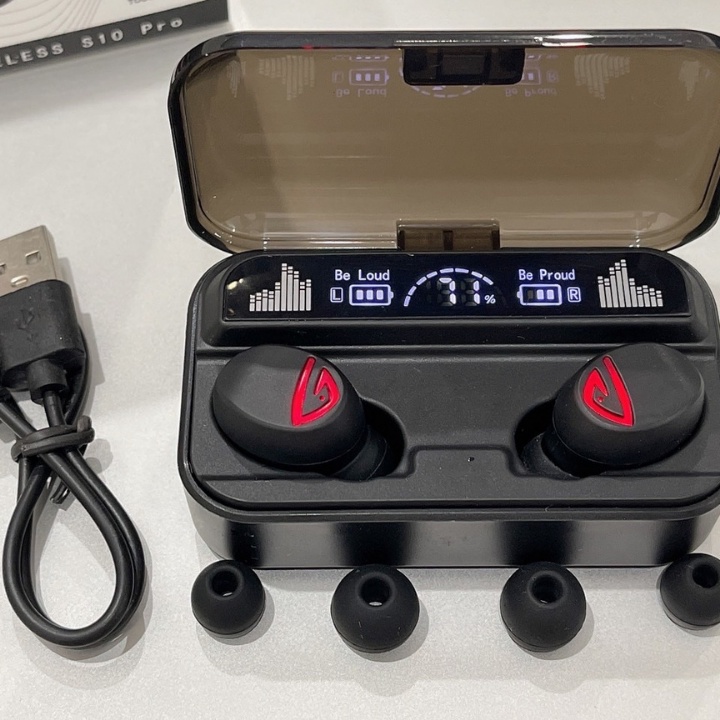 Tai nghe Bluetooth S10 Pro, S10 Plus V5.2 Kiêm Sạc dự phòng
