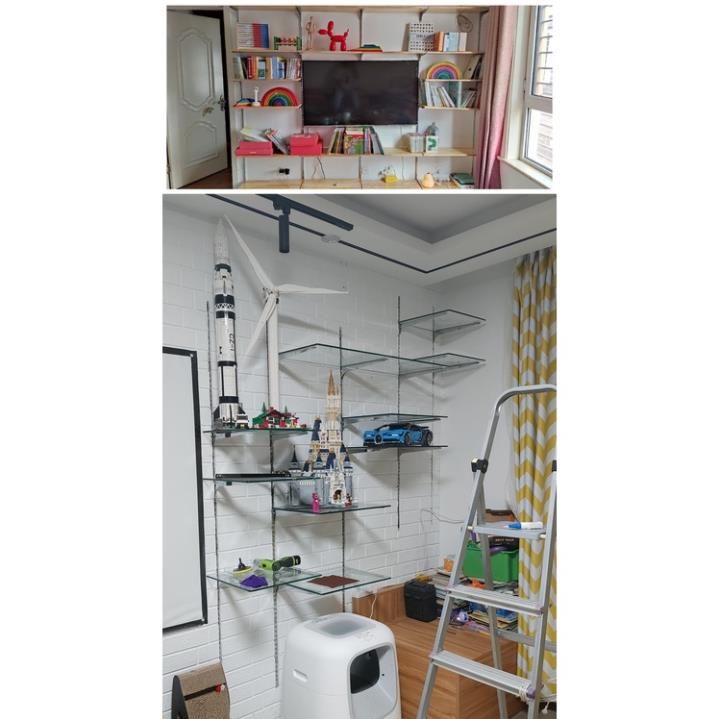 Thanh Ray  Gắn Tường Ray Kép Làm Kệ Trưng Bày Aa2 Ray Kép