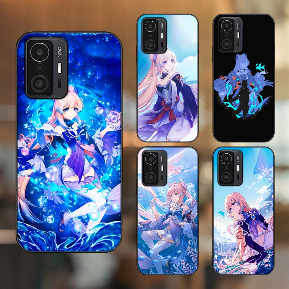 Ốp lưng Xiaomi 11T Pro 5G viền đen in hình Sangonomiya Kokomi Genshin Impact