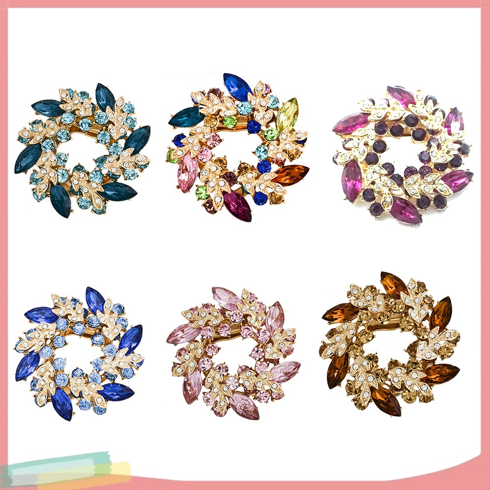 Ghim Cài Áo Hình Bó Hoa Đính Đá Nhân Tạo Thời Trang Cho Nữ