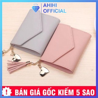 Ví ngắn tua rua phối trái tim xinh xắn p685