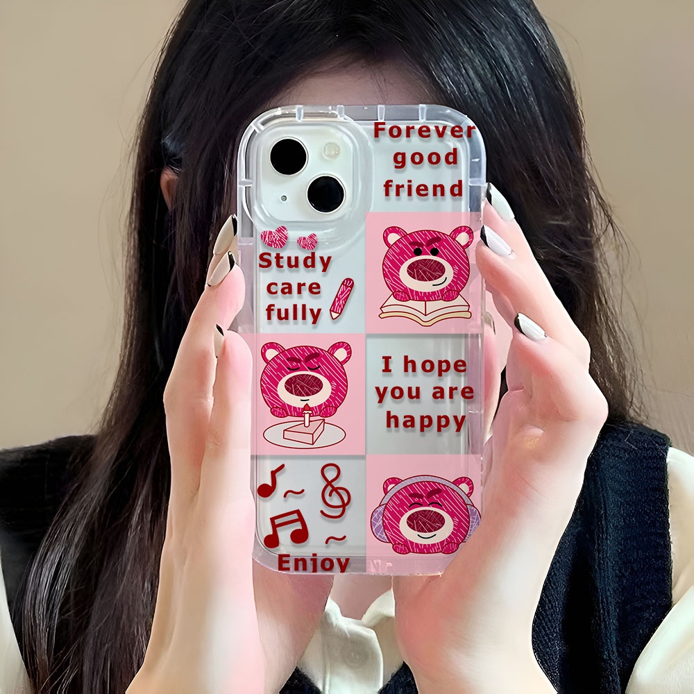Ốp Điện Thoại Tpu Viền Dẻo In Hình Lotso Đáng Yêu Cho iphone 14promax 11 13 12 7Plus 6 6s XR X XS Max