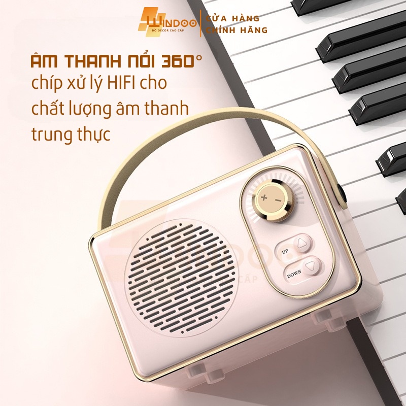 Loa bluetooth retro mini âm thanh chất lượng cao siêu trầm | BigBuy360 - bigbuy360.vn