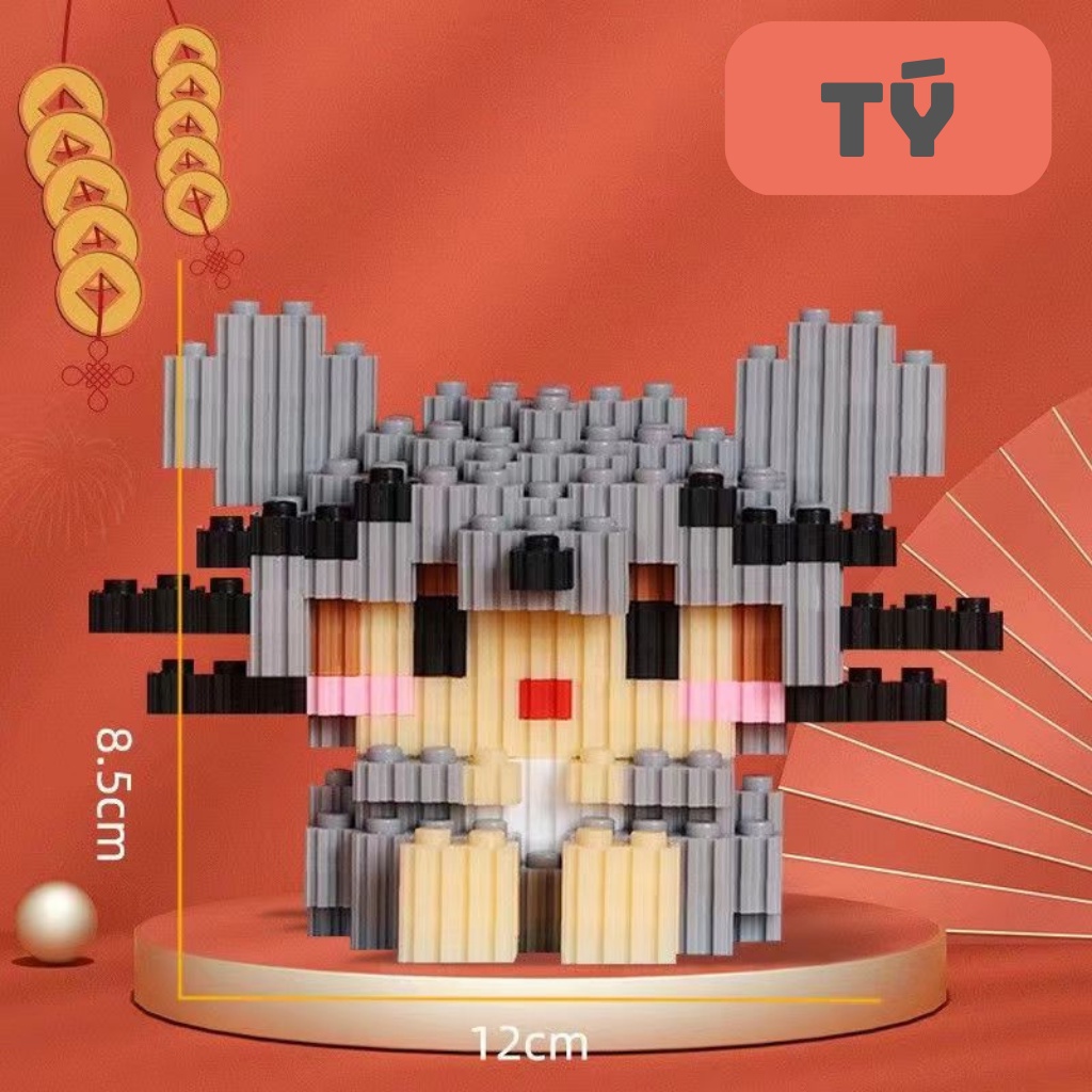 Đồ chơi lắp giáp mô hình 12 Con Giáp mini, rèn luyện tính kiên trì, và khả năng sáng tạo cho bé.